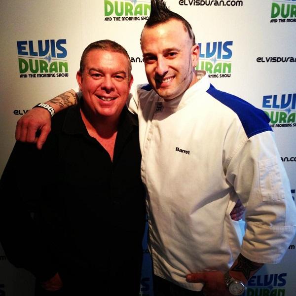 Chef Barret with Elvis Duran from New York's ZI00