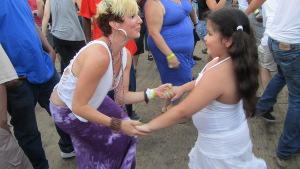 Lil girl dancing at Dekalb Market