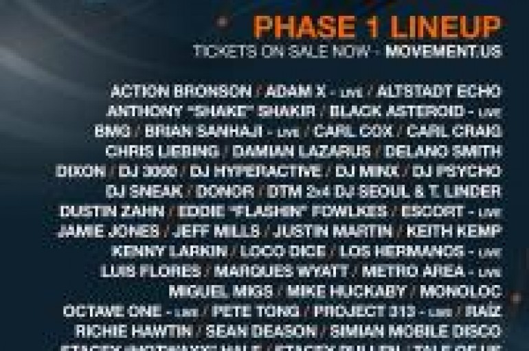 Movement Electronic Music Festival Releases Phase 1 Line Up And Official Trailer